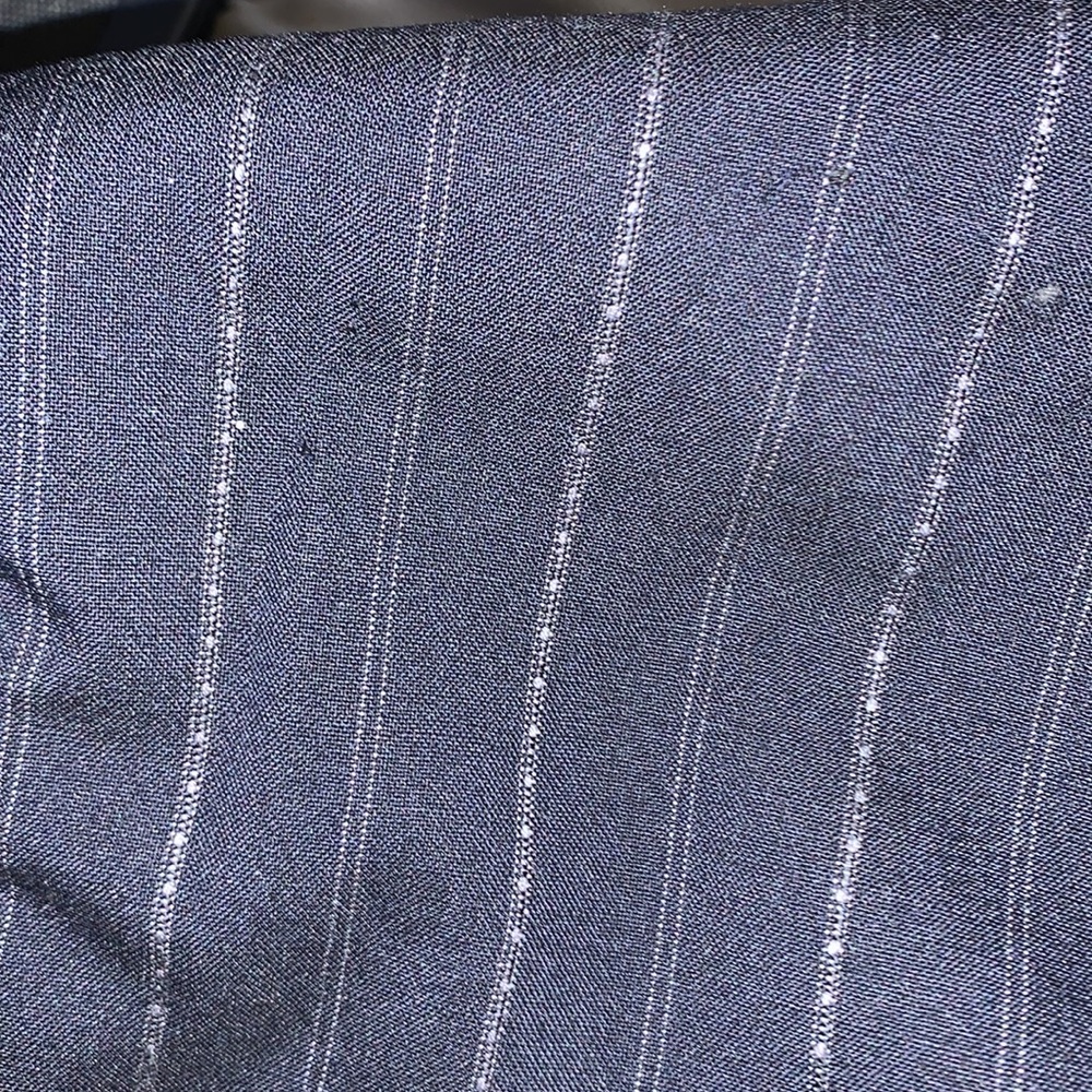 Z Zegna Mens Stripes Navy Blue Wool Blazer 48C - Picture 7 of 7